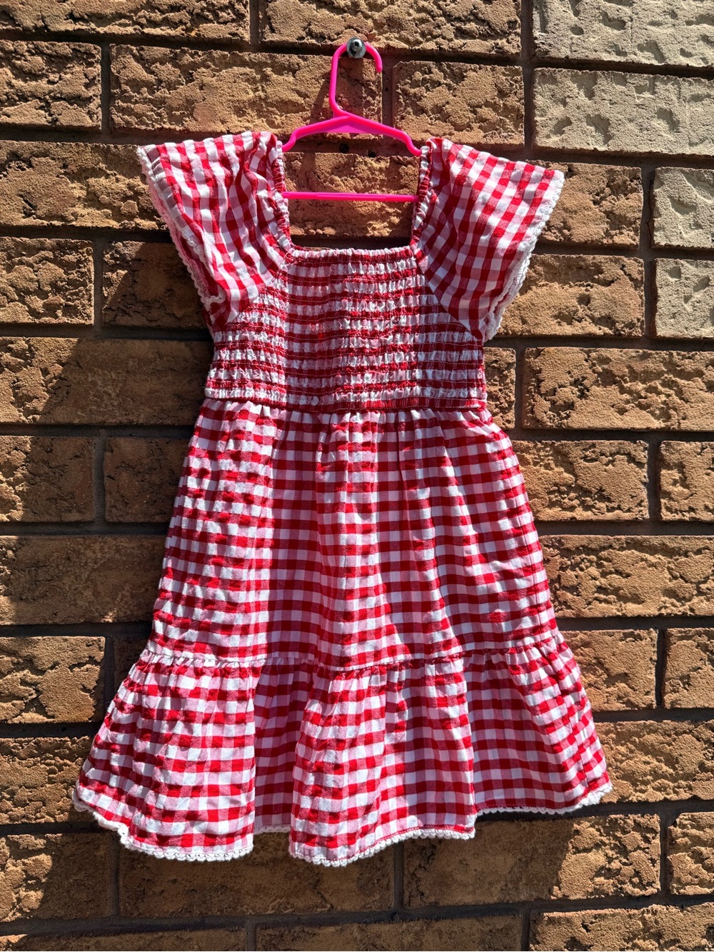 Primark Ruffle-Trim Smocked Tiered Gingham Dress